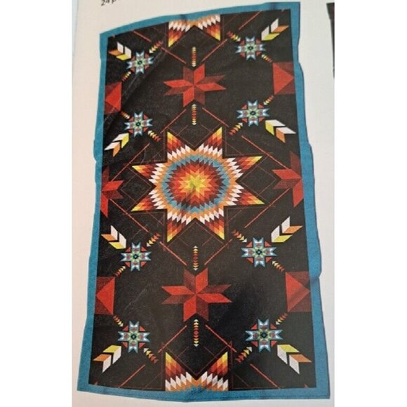 New Star Black Oversized Bath Beach Pool Gift Towel Native Southwest Large Decor - Picture 1 of 2